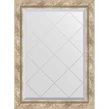 Зеркало Evoform Exclusive-G 86х63 BY 4091 с гравировкой в багетной раме - Прованс с плетением 70 мм