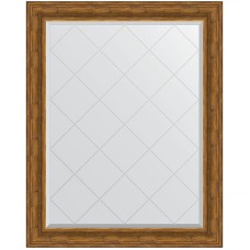 Зеркало Evoform Exclusive-G 124х99 BY 4376 с гравировкой в багетной раме - Травленая бронза 99 мм