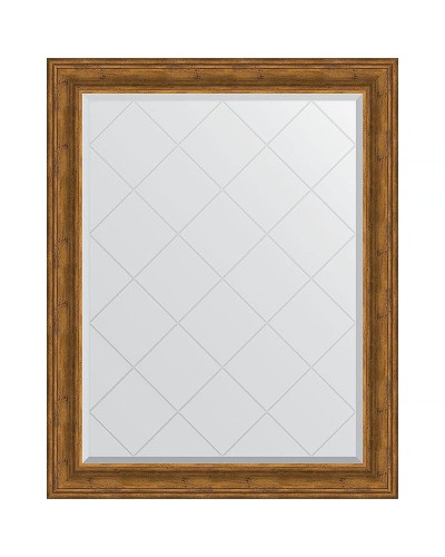 Зеркало Evoform Exclusive-G 124х99 BY 4376 с гравировкой в багетной раме - Травленая бронза 99 мм