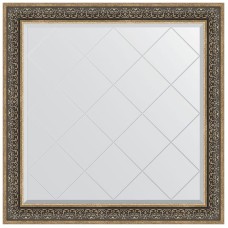 Зеркало Evoform Exclusive-G 109х109 BY 4465 с гравировкой в багетной раме - Вензель серебряный 101 мм