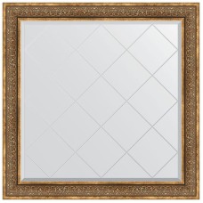 Зеркало Evoform Exclusive-G 109х109 BY 4464 с гравировкой в багетной раме - Вензель бронзовый 101 мм