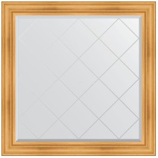 Зеркало Evoform Exclusive-G 109х109 BY 4460 с гравировкой в багетной раме - Травленое золото 99 мм