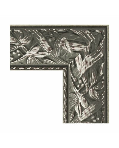 Зеркало Evoform Exclusive-G 109х109 BY 4458 с гравировкой в багетной раме - Византия серебро 99 мм