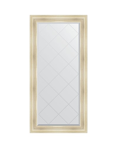 Зеркало Evoform Exclusive-G 161х79 BY 4289 с гравировкой в багетной раме - Травленое серебро 99 мм