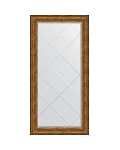 Зеркало Evoform Exclusive-G 161х79 BY 4290 с гравировкой в багетной раме - Травленая бронза 99 мм