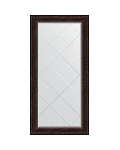 Зеркало Evoform Exclusive-G 161х79 BY 4291 с гравировкой в багетной раме - Темный прованс 99 мм