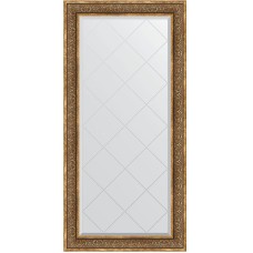 Зеркало Evoform Exclusive-G 161х79 BY 4292 с гравировкой в багетной раме - Вензель бронзовый 101 мм