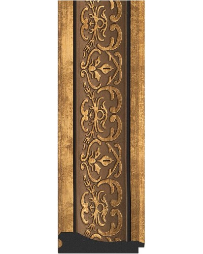 Зеркало Evoform Exclusive-G 161х79 BY 4292 с гравировкой в багетной раме - Вензель бронзовый 101 мм