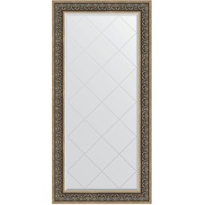 Зеркало Evoform Exclusive-G 161х79 BY 4293 с гравировкой в багетной раме - Вензель серебряный 101 мм