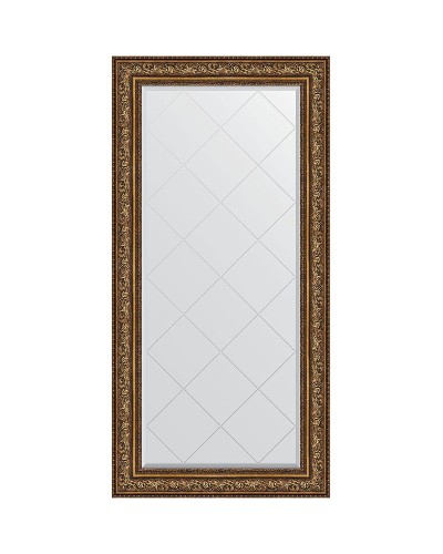 Зеркало Evoform Exclusive-G 162х80 BY 4298 с гравировкой в багетной раме - Виньетка состаренная бронза 109 мм