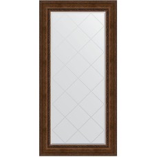 Зеркало Evoform Exclusive-G 164х82 BY 4300 с гравировкой в багетной раме - Состаренная бронза с орнаментом 120 мм