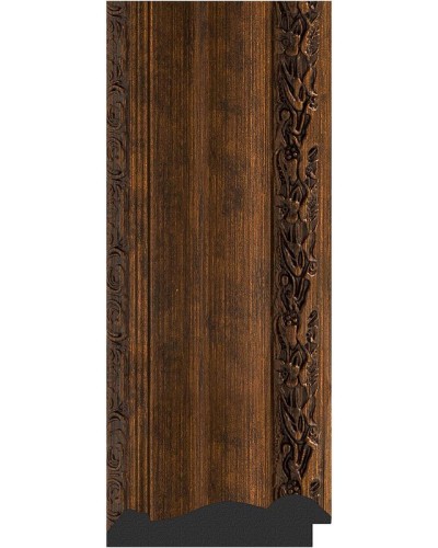 Зеркало Evoform Exclusive-G 164х82 BY 4300 с гравировкой в багетной раме - Состаренная бронза с орнаментом 120 мм