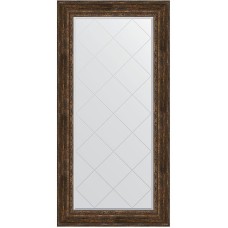 Зеркало Evoform Exclusive-G 164х82 BY 4301 с гравировкой в багетной раме - Состаренное дерево с орнаментом 120 мм