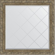 Зеркало Evoform Exclusive-G 85х85 BY 4317 с гравировкой в багетной раме - Виньетка античная латунь 85 мм