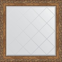 Зеркало Evoform Exclusive-G 85х85 BY 4314 с гравировкой в багетной раме - Виньетка бронзовая 85 мм