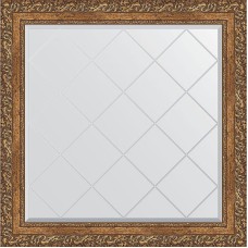 Зеркало Evoform Exclusive-G 85х85 BY 4314 с гравировкой в багетной раме - Виньетка бронзовая 85 мм