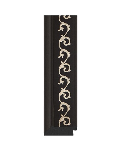 Зеркало Evoform Exclusive-G 85х85 BY 4311 с гравировкой в багетной раме - Черный ардеко 81 мм