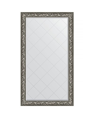 Зеркало Evoform Exclusive-G 173х98 BY 4415 с гравировкой в багетной раме - Византия серебро 99 мм