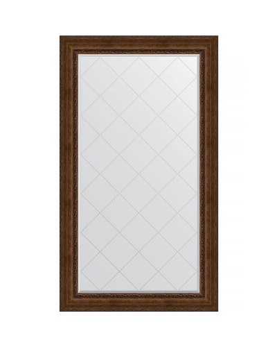 Зеркало Evoform Exclusive-G 177х102 BY 4429 с гравировкой в багетной раме - Состаренная бронза с орнаментом 120 мм