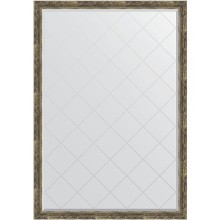 Зеркало Evoform Exclusive-G 183х128 BY 4479 с гравировкой в багетной раме - Старое дерево с плетением 70 мм