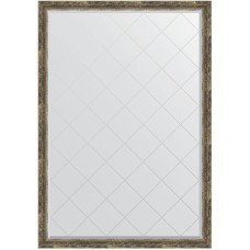 Зеркало Evoform Exclusive-G 183х128 BY 4479 с гравировкой в багетной раме - Старое дерево с плетением 70 мм