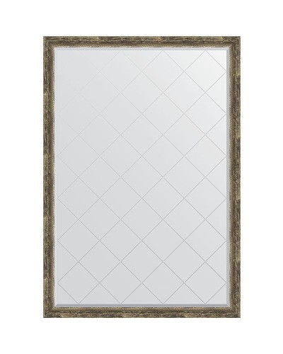 Зеркало Evoform Exclusive-G 183х128 BY 4479 с гравировкой в багетной раме - Старое дерево с плетением 70 мм