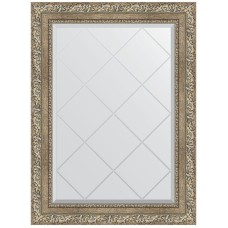 Зеркало Evoform Exclusive-G 87х65 BY 4100 с гравировкой в багетной раме - Виньетка античное серебро 85 мм