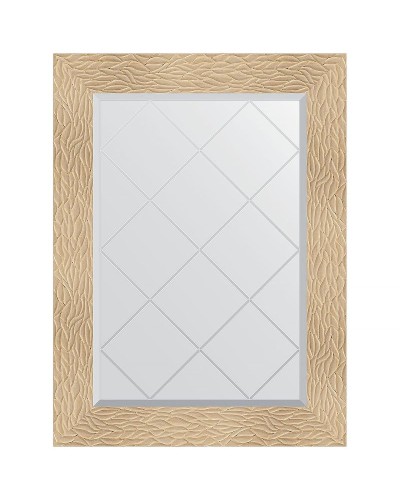 Зеркало Evoform Exclusive-G 89х66 BY 4107 с гравировкой в багетной раме - Золотые дюны 90 мм