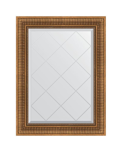 Зеркало Evoform Exclusive-G 90х67 BY 4111 с гравировкой в багетной раме - Бронзовый акведук 93 мм