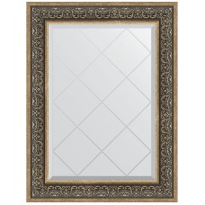 Зеркало Evoform Exclusive-G 91х69 BY 4121 с гравировкой в багетной раме - Вензель серебряный 101 мм