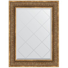 Зеркало Evoform Exclusive-G 91х69 BY 4120 с гравировкой в багетной раме - Вензель бронзовый 101 мм