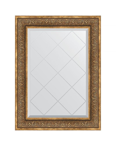 Зеркало Evoform Exclusive-G 91х69 BY 4120 с гравировкой в багетной раме - Вензель бронзовый 101 мм