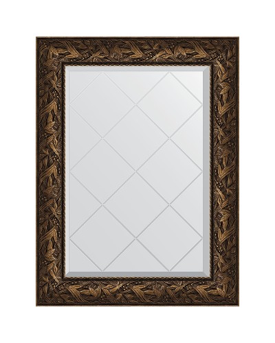 Зеркало Evoform Exclusive-G 91х69 BY 4115 с гравировкой в багетной раме - Византия бронза 99 мм