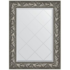 Зеркало Evoform Exclusive-G 91х69 BY 4114 с гравировкой в багетной раме - Византия серебро 99 мм