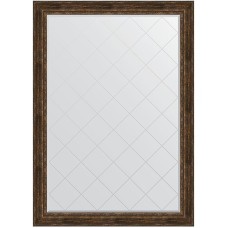 Зеркало Evoform Exclusive-G 192х137 BY 4516 с гравировкой в багетной раме - Состаренное дерево с орнаментом 120 мм