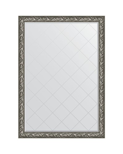 Зеркало Evoform Exclusive-G 188х134 BY 4501 с гравировкой в багетной раме - Византия серебро 99 мм