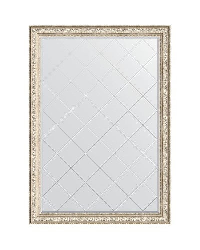 Зеркало Evoform Exclusive-G 190х135 BY 4512 с гравировкой в багетной раме - Виньетка серебро 109 мм