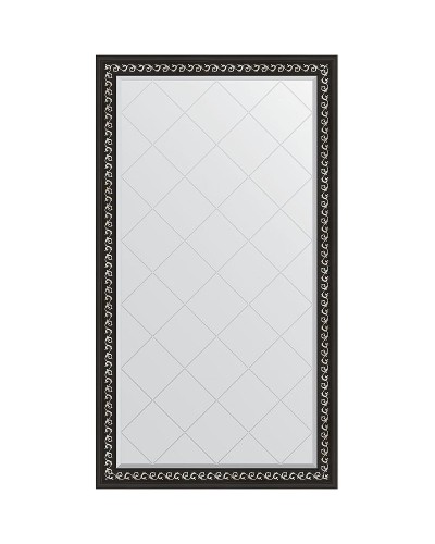 Зеркало Evoform Exclusive-G 169х95 BY 4397 с гравировкой в багетной раме - Черный ардеко 81 мм