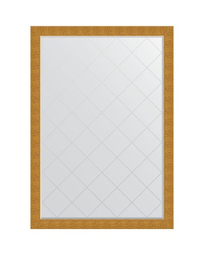 Зеркало Evoform Exclusive-G 186х131 BY 4495 с гравировкой в багетной раме - Чеканка золотая 90 мм