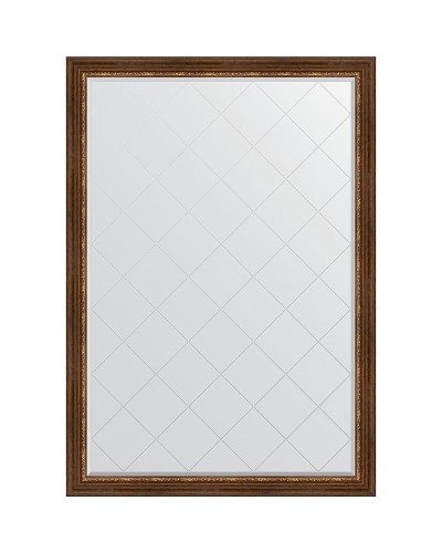 Зеркало Evoform Exclusive-G 186х131 BY 4492 с гравировкой в багетной раме - Римская бронза 88 мм