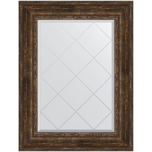 Зеркало Evoform Exclusive-G 95х72 BY 4129 с гравировкой в багетной раме - Состаренное дерево с орнаментом 120 мм