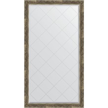 Зеркало Evoform Exclusive-G 168х93 BY 4393 с гравировкой в багетной раме - Старое дерево с плетением 70 мм