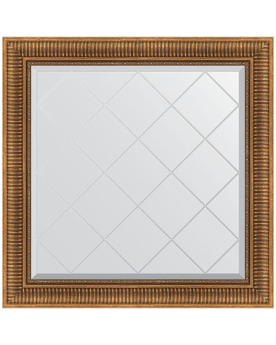 Зеркало Evoform Exclusive-G 87х87 BY 4326 с гравировкой в багетной раме - Бронзовый акведук 93 мм