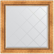 Зеркало Evoform Exclusive-G 86х86 BY 4318 с гравировкой в багетной раме - Римское золото 88 мм