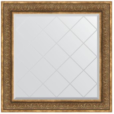 Зеркало Evoform Exclusive-G 89х89 BY 4335 с гравировкой в багетной раме - Вензель бронзовый 101 мм