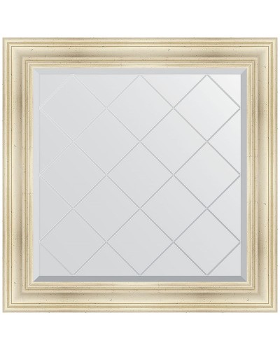 Зеркало Evoform Exclusive-G 89х89 BY 4332 с гравировкой в багетной раме - Травленое серебро 99 мм