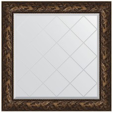 Зеркало Evoform Exclusive-G 89х89 BY 4330 с гравировкой в багетной раме - Византия бронза 99 мм