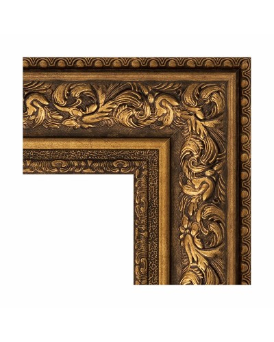 Зеркало Evoform Exclusive-G 90х90 BY 4341 с гравировкой в багетной раме - Виньетка состаренная бронза 109 мм