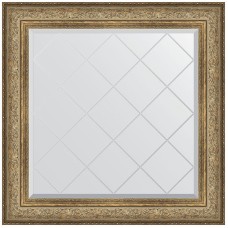 Зеркало Evoform Exclusive-G 90х90 BY 4339 с гравировкой в багетной раме - Виньетка античная бронза 109 мм