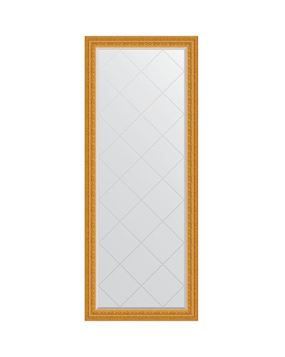 Зеркало Evoform Exclusive-G Floor 199х80 BY 6309 с гравировкой в багетной раме - Сусальное золото 80 мм